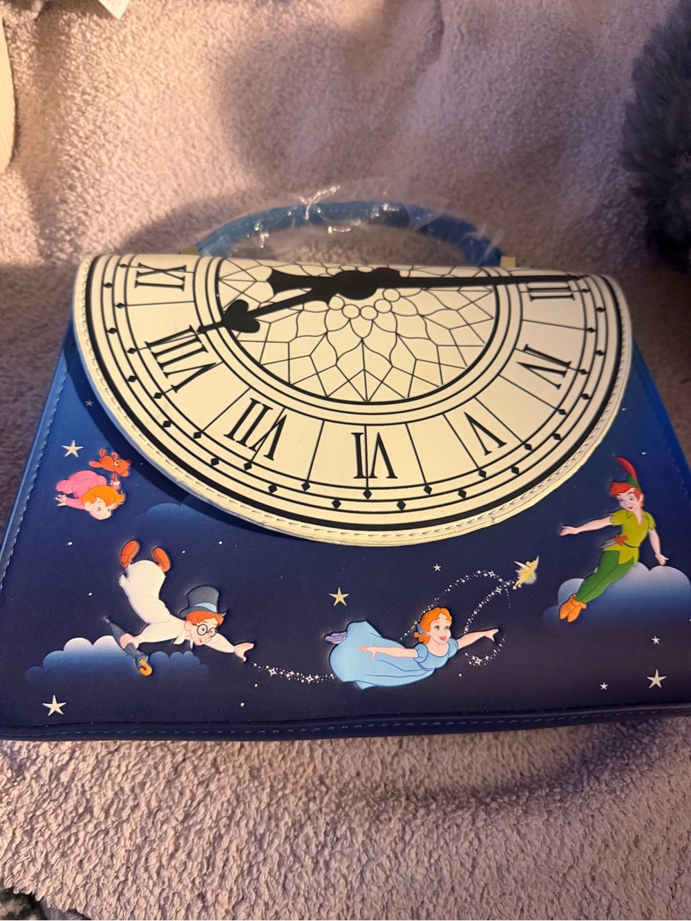 Loungefly Blue Peter Pan Clock-Flap Shoulder Bag